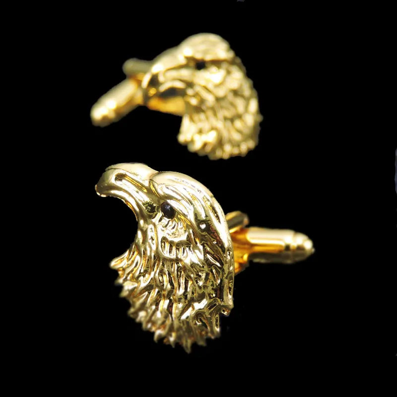 Quality Gold Color Cufflinks Retro Pattern Poker Bird Knot Fish Bullet French Shirt Cuffs Suit Accessories Wedding Jewelry