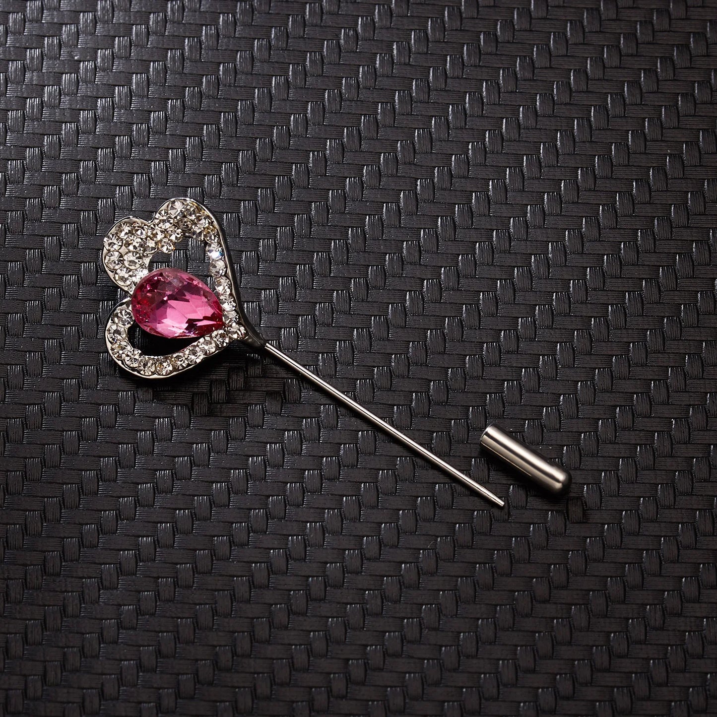 Rinhoo Trendy Korean Crystal Rhinestone Flower Long Needle Pin Brooch Women Simple Wedding Letters Butterfly Crown Badge Jewelry