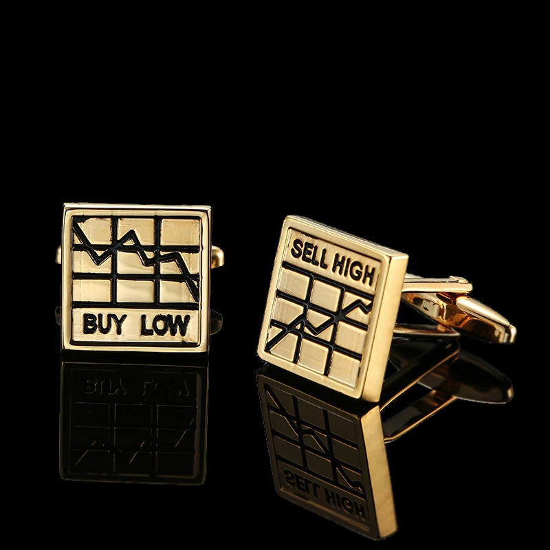 Quality Gold Color Cufflinks Retro Pattern Poker Bird Knot Fish Bullet French Shirt Cuffs Suit Accessories Wedding Jewelry