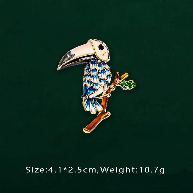 Creative Enamel Female Suit Bird Dragonfly Animal Pin Brooch Fashion Woman Girl Bag School Bag Brooches Accessories