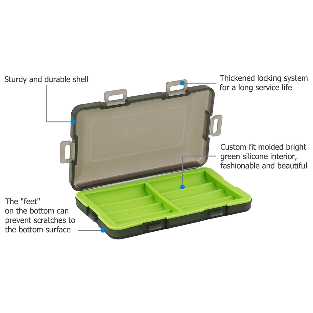 AA Battery Storage Case Holder Organizer Compact PC Battery Box for 8pcs AA or 14500 Batteries Water-Resistant and Easy to Carry