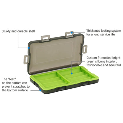 AA Battery Storage Case Holder Organizer Compact PC Battery Box for 8pcs AA or 14500 Batteries Water-Resistant and Easy to Carry
