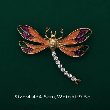 Creative Enamel Female Suit Bird Dragonfly Animal Pin Brooch Fashion Woman Girl Bag School Bag Brooches Accessories