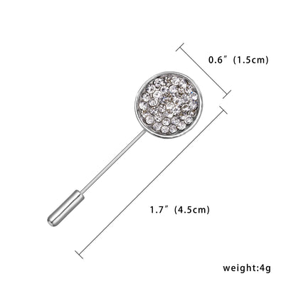 Rinhoo Trendy Korean Crystal Rhinestone Flower Long Needle Pin Brooch Women Simple Wedding Letters Butterfly Crown Badge Jewelry