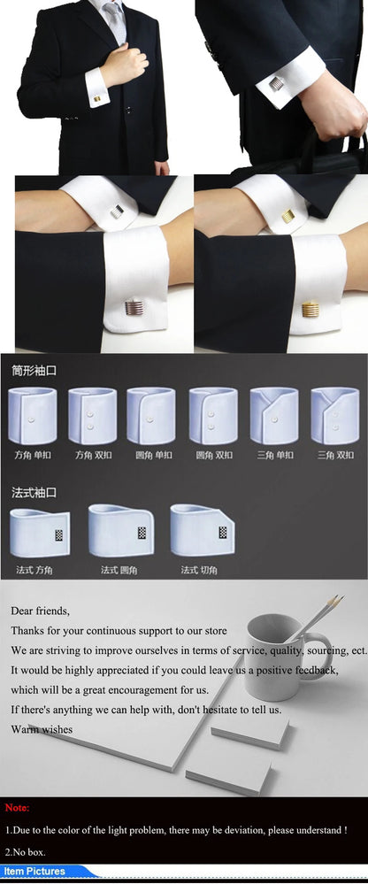 Summer new high quality brass hand inlaid Blue Crystal zircon Cufflinks classic style men's jewelry gifts