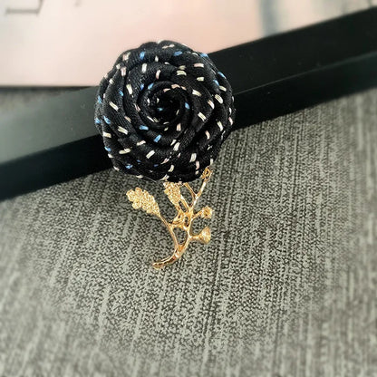 Korean Fabric Rose Flower Magnet Brooches for Men and Women Fashion Suit Shirt Corsage Party Wedding Brooch Jewelry Gifts