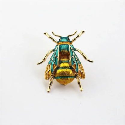 Enamel Bumblebee Brooches Women Alloy Yellow Bee Insect Brooch holiday Gift Broche Banquet Pins