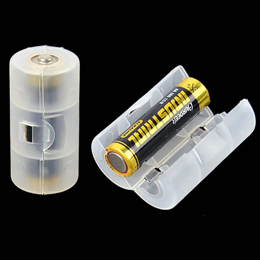 2AA to D Cell Battery Adaptor Holder Case Converter Switcher AA to D Batteries Adapter AA to C Battery Box AAA to AA Size Box