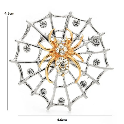 Wuli&baby Spider And Net Brooches For Unisex Pearl Insect Party Casual Brooch Pins Gifts