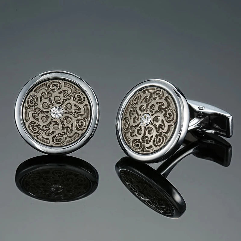 High end brand fashion men's mage shirt Cufflinks high quality crystal zircon Cufflinks wholesale / retail