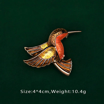Creative Enamel Female Suit Bird Dragonfly Animal Pin Brooch Fashion Woman Girl Bag School Bag Brooches Accessories
