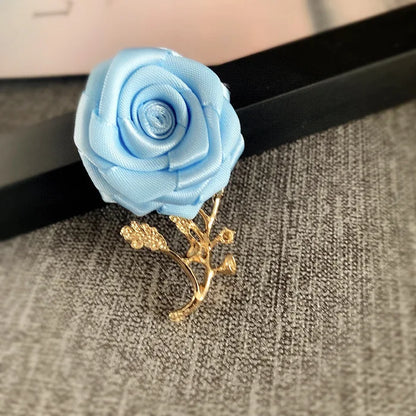 Korean Fabric Rose Flower Magnet Brooches for Men and Women Fashion Suit Shirt Corsage Party Wedding Brooch Jewelry Gifts