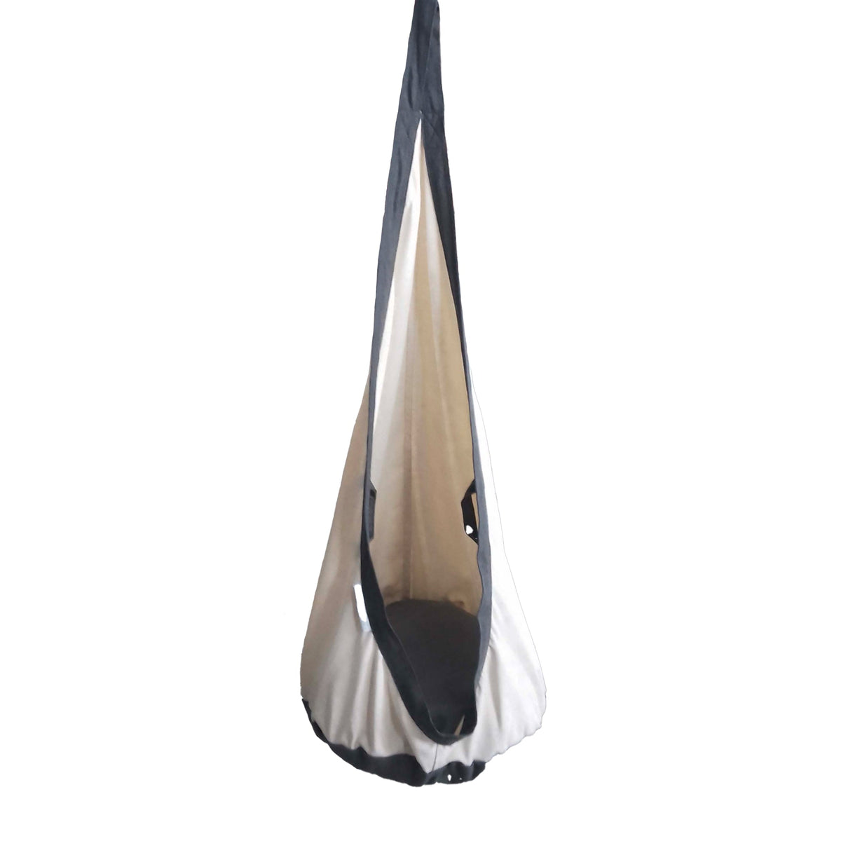 Therapy Swing Pod Cosy Cocoon - Natural White with Charcoal Trim