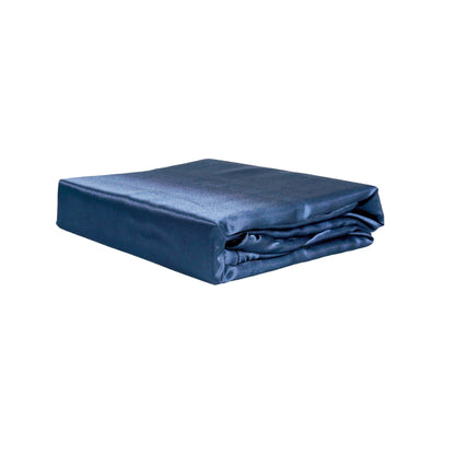 Satin Quilt Cover - Navy Blue - King Size