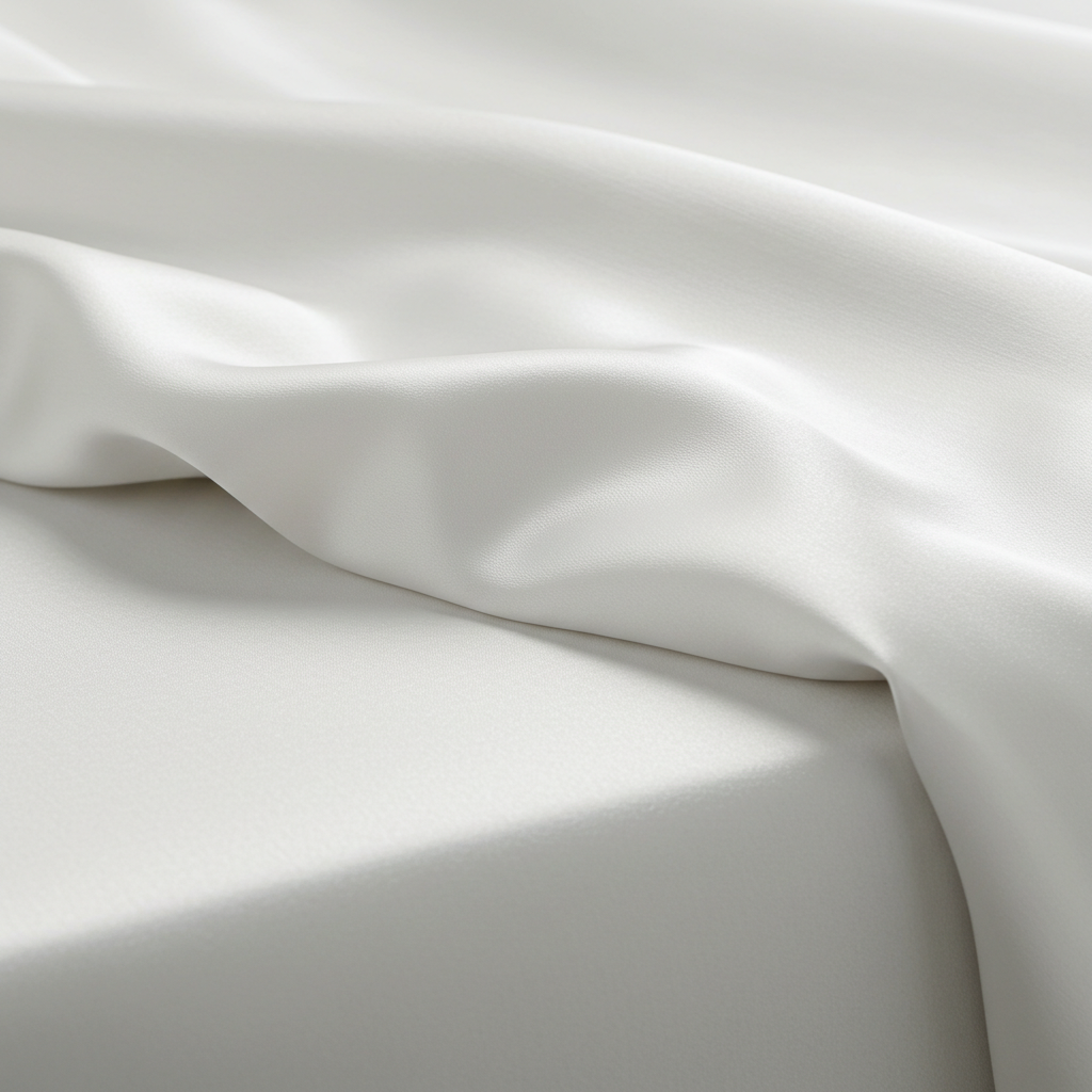 Satin Quilt Cover - White