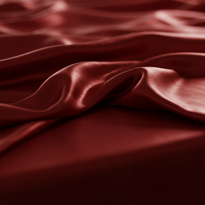 Satin Quilt Cover - Wine Red