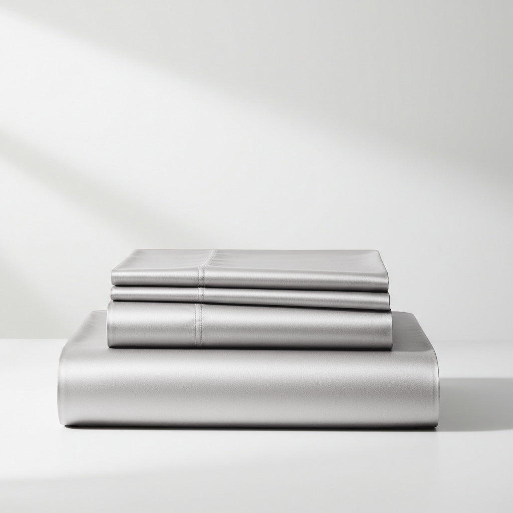 Satin Sheet Set - Silver