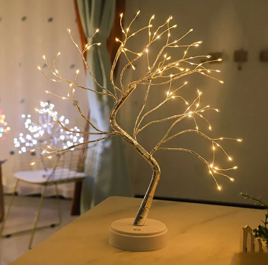LED Table Lamp Tree Copper Wire