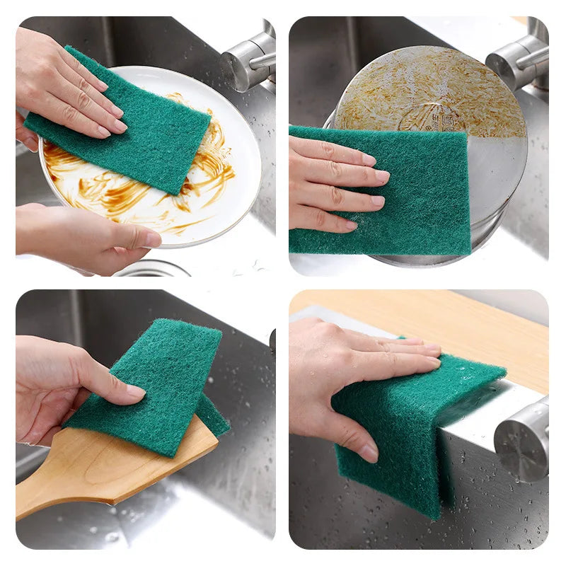 5Pcs Multi-Purpose Cleaning Sponges Scrubbing Pads for Kitchen Bathroom General Dishwashing Tools Scouring Pad