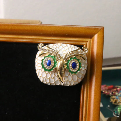 Baroque Luxury Beautiful Owl Animal Design Brooch for Men and Women, Jewelry Accessories, WeddingHolidayPartyCoupleSurprise Gift