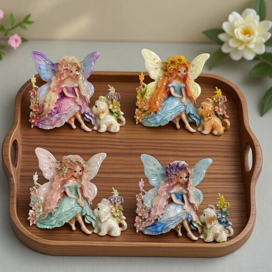 Baroque Luxury Beautiful Wings Little Girl Puppy Fairy Design Men's and Women's Brooch Pin, Jewelry Accessories for Clothing