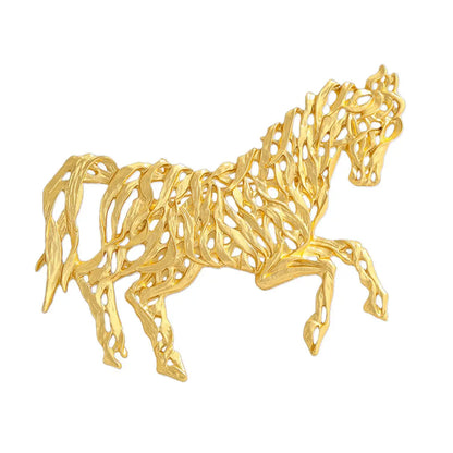 SKEDS Zodiac Horse Year Series Brooch High-End Luxury Chinese Style 2026 Birth Year Accessory Exquisite Animal Pin Gift