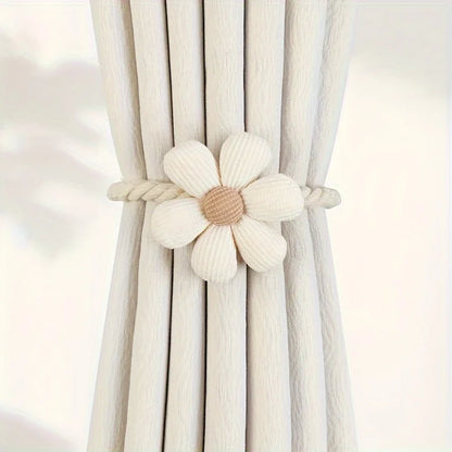 1/2pcs Flower Magnetic Window Curtain Buckle Curtain Rope Bundle Door Curtain Holdback for Bedroom Living Room Home Decor