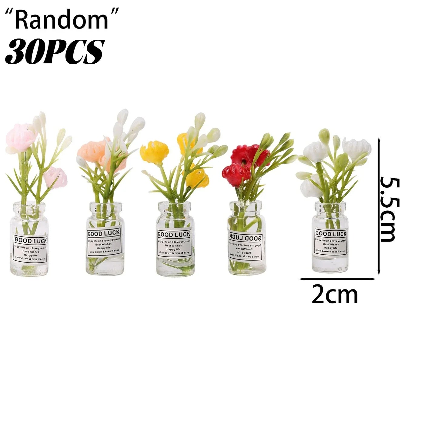 1/30Pcs Cute Mini Fridge Magnet Mini Small Vase frigerator Home 3D Vase Artificial Flower Magnet Kitchen Decoration Accessories