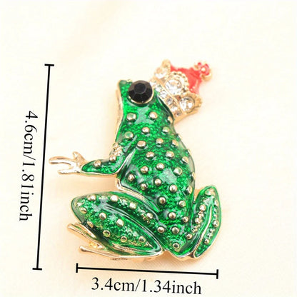 Baroque Luxury Beautiful Frog Prince Design Brooch for Men and Women, Jewelry Accessories, Wedding Holiday Party Gift