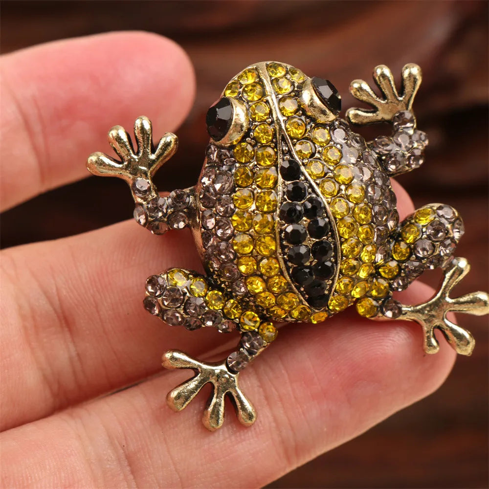 Baroque Luxury Frog Collection: Brooches and Pins for Men and Women, Jewelry, Fashion Accessories, and Party Gifts