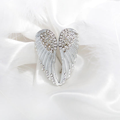 Dark Wing Brooch Personalized Suit Angel Wings Accessory Men's Fashion High-end Inlaid Rhinestones Brooch Chest Flower Jewelry