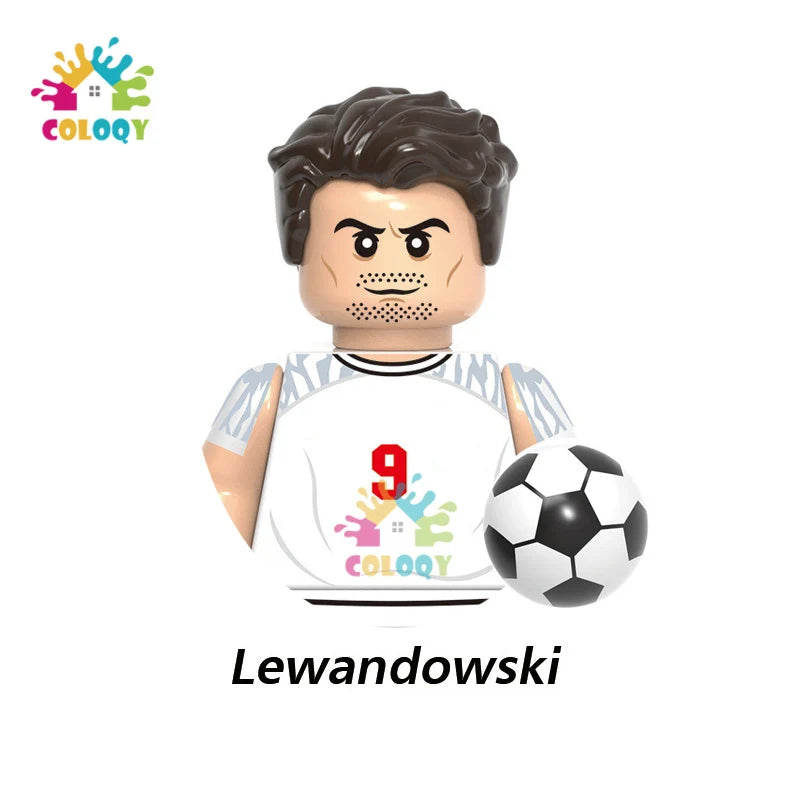 Kids Toys World Famous Football Stars Building Blocks Sport Player Mini Action Figures Golden Cup Toys For Boys Birthdays Gifts