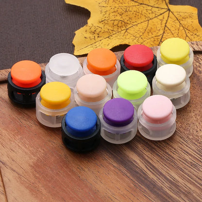 4pcs Plastic Spring Cord Lock Stopper Rope Clamp Toggle Clip For Laces Buckle Backpack Sportswear Shoelace Paracord Lanyard