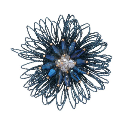 SKEDS 2022 Exquisite Luxury Women Rhinestone Flower Brooch Badges Pearl Crystal Plant Brooches High Quality Retro Pin For Lady