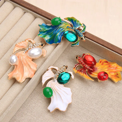 Baroque Luxury Beautiful Fish Design Brooch for Men and Women, JewelryAccessories, Wedding, Holiday, Party, Couple'sSurpriseGift