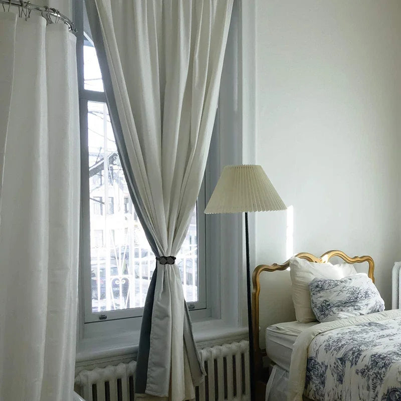 2pcs Curtain Tiebacks with Strong Magnet Thick Rope Design Bedroom Living Room Kitchen Durable Plastic Home Decor Accessory