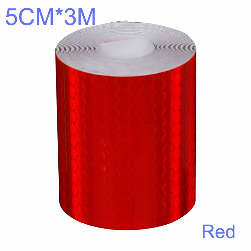 Solid Color Reflective Stickers Personality Waterproof Car Class Modification Warning Signs Highlighting Safety Reflective Strip