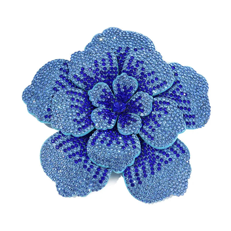 Three-dimensional Rhinestone Camellia Rose Brooch for Women's Fashion Pin High-end Luxury Jewelry Accessories Party Gift Corsage