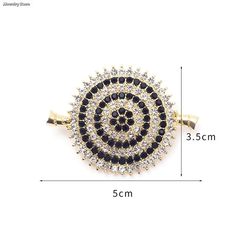 1pc Luxury New Tulip Flower Brooch Elegant Design Sense Rose White Stone Jewelry Collar Pin Jewelry