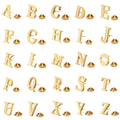 High Quality Classic Style Gold Letter A-Z Metal Brooch Women Men's Lapel Pin Women's Hat Scarf Backpack Badge Jewellery