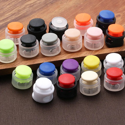 4pcs Plastic Spring Cord Lock Stopper Rope Clamp Toggle Clip For Laces Buckle Backpack Sportswear Shoelace Paracord Lanyard