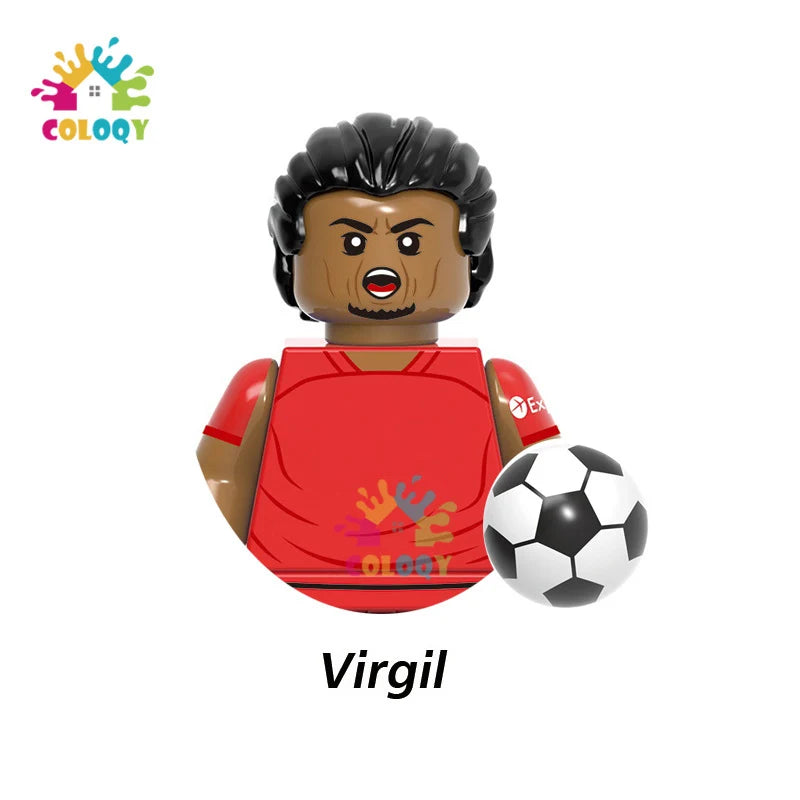 Kids Toys World Famous Football Stars Building Blocks Sport Player Mini Action Figures Golden Cup Toys For Boys Birthdays Gifts