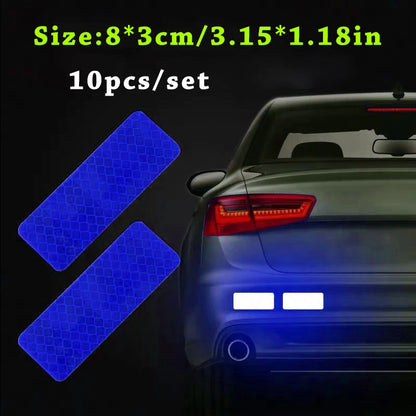 5pcs/set Car Bumper Reflective Safety Strip Stickers Car Reflective Sticker Reflective Warning Safety Tape