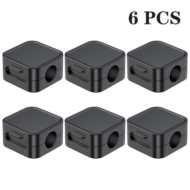 Rocoren Magnetic Cable Organizer Smooth Adjustable Cord Holder Magnet Desktop Cable Management Wire Protector Cable Clips Set