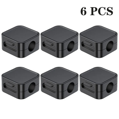 Rocoren Magnetic Cable Organizer Smooth Adjustable Cord Holder Magnet Desktop Cable Management Wire Protector Cable Clips Set