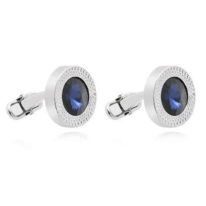 Luxury Cufflinks For Man Blue Black Diamond Cufflink Green Fashion French Buttons For Men Shirts Accessories Party Jewelry Gifts