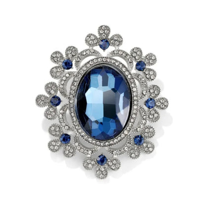 2026 New Palace Style Geometric Flower Brooch Luxury Lapel Pin for Women Party Jewelry Accessories Gift
