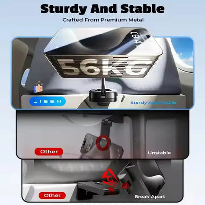 MagSafe Car Airplane Phone Holder Foldable 360° Rotation Dashboard Stand for iPhone 17 16 15 Travel Essentials Flight Compatible
