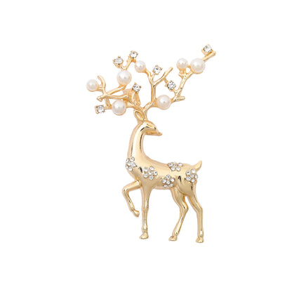 Green Rhinestone Christmas Tree Brooches Pins For Women Man Unisex Crystal Jewelry Gifts Clothes Accessories