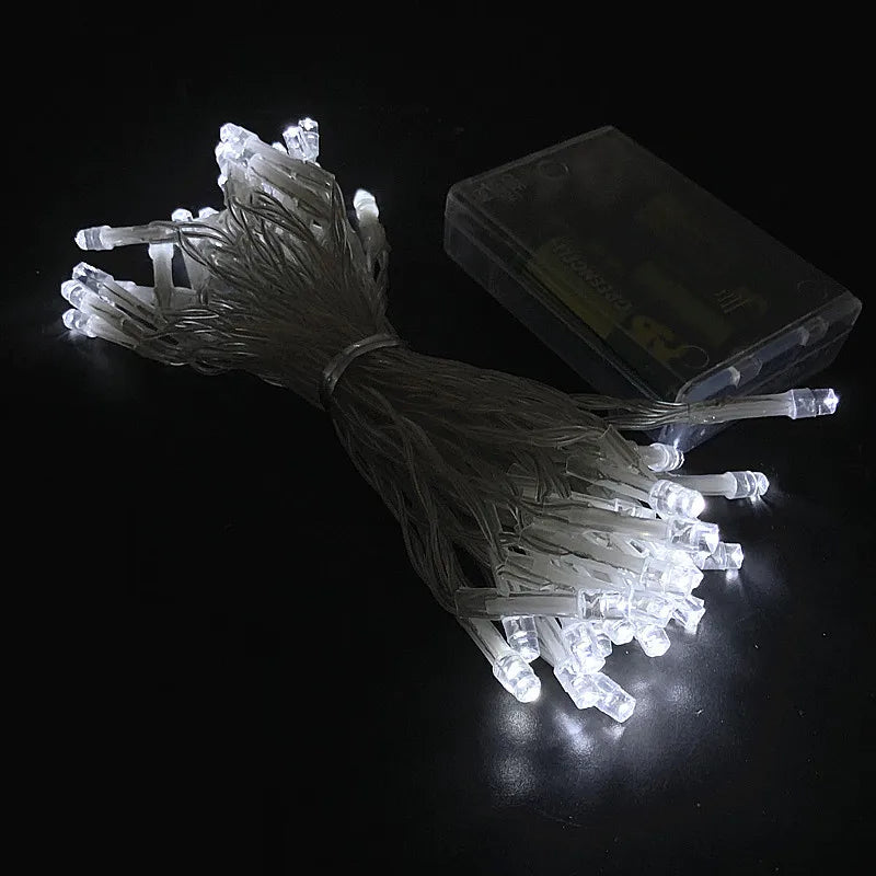 3M 6M 10M LED String Lights 3*AA Battery Operated Waterproof Fairy LED Christmas Lights For Holiday Party Wedding Decoration